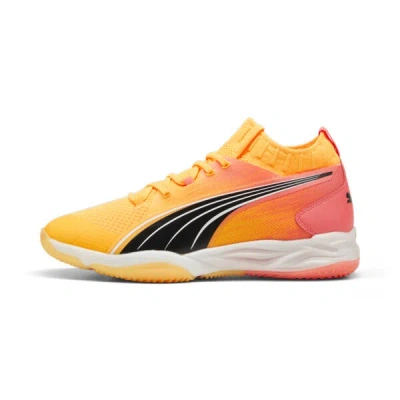Puma Eliminate Nitro™ Sqd Court Shoes In Sun Stream-sunset Glow- Black