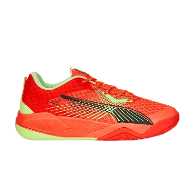 Pre-owned Puma Eliminate Power Nitro 2 Racquet 'red Blast Fast Yellow'