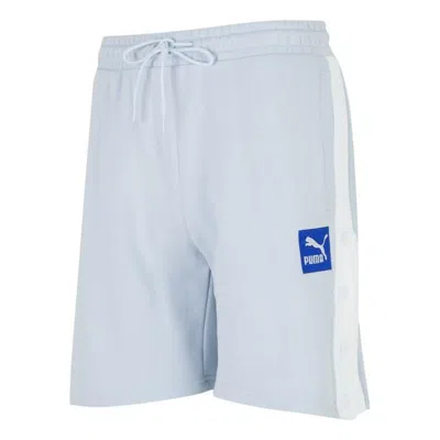 Puma Emb Logo Shorts 'blue' In White
