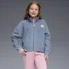 Puma Embossed Big Kids' Microfleece Jacket In Blue