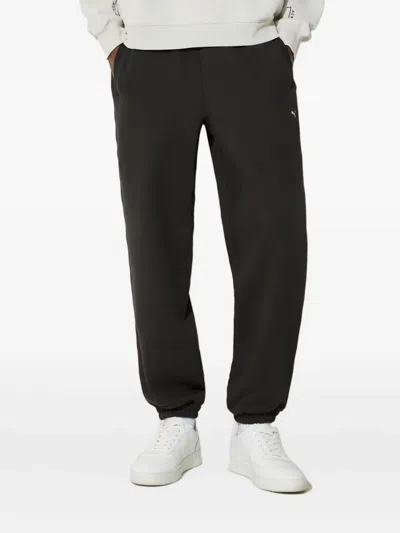 Puma Embroidered- Logo Trousers In Black