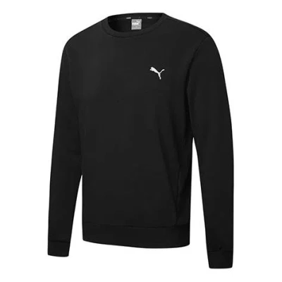 Puma Embroidered Logo Sports Pullover Round Neck Black