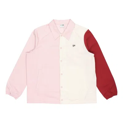 Puma Embroidered Small Label Contrasting Colors Sports Woven Logo Jacket Pink