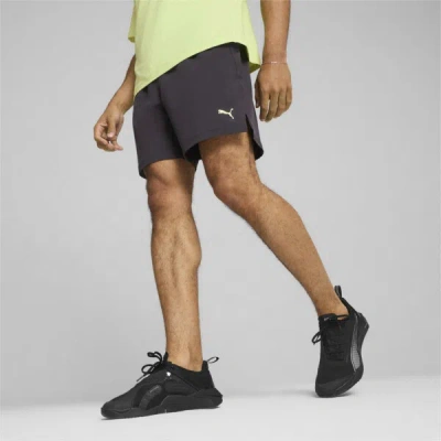 Puma Energy 7-stretch Men's Woven Shorts In Flat Dark Gray-fizzy Apple