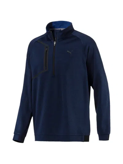 Puma Envoy Half-zip T-shirt In Blue