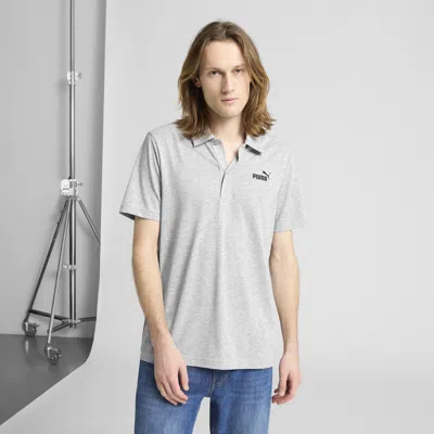 Puma Essentials All In Men's Polo Shirt In Gray