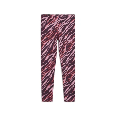 Puma Ess+ Animal Big Kids' Leggings In Mauved Out