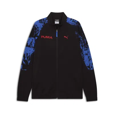 Puma Ess Aop Track Jacket Men In Black