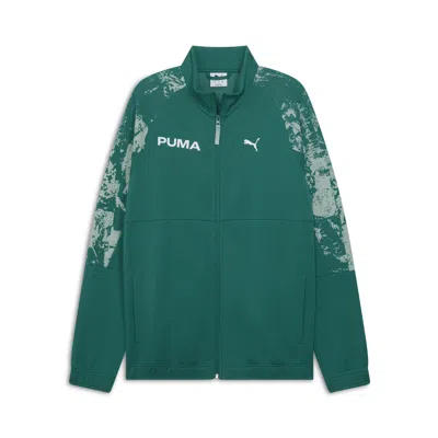 Puma Ess Aop Track Jacket Men In Green