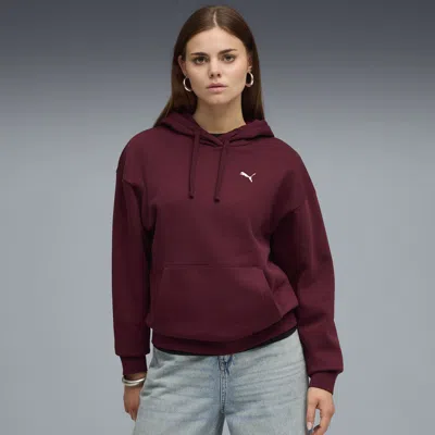 Puma Ess Comfort Hoodie Women In Burgundy