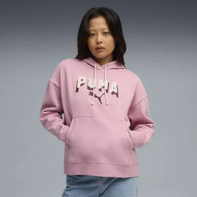 Puma Ess Double Up Hoodie Women In Pink