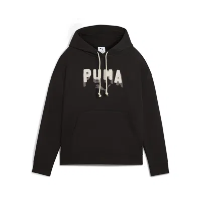 Puma Ess Double Up Hoodie Women In Black