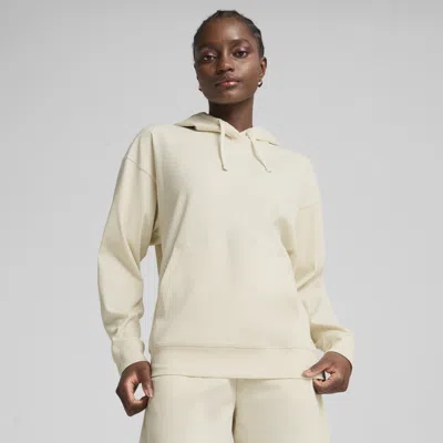 Puma Ess Elevated Comfort Rib Hoodie Women In White