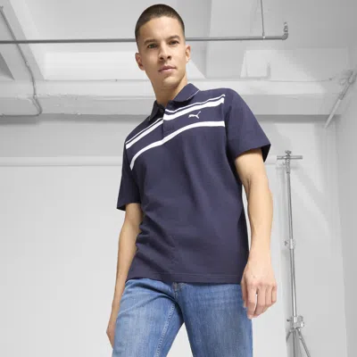 Puma Ess Elevated Men's Polo Shirt In Blue