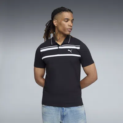 Puma Ess Elevated Polo Shirt Men In Black