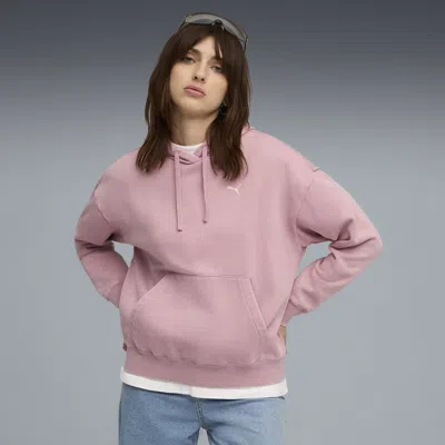 Puma Ess Elevated Wash Hoodie Women In Pink