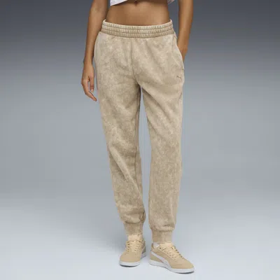 Puma Ess Elevated Wash Sweatpants Women In Brown