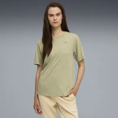 Puma Ess Elevated Wash T-shirt Women In Green
