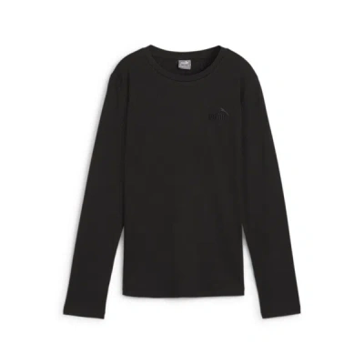 Puma Ess Elevated Women's Long Sleeve Top In Black