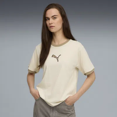 Puma Ess Graphic Animal T-shirt Women In Neutral