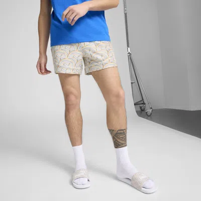 Puma Essentials Graphic Men's 5" Shorts In White