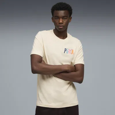 Puma Ess Graphics T-shirt Men In Neutral