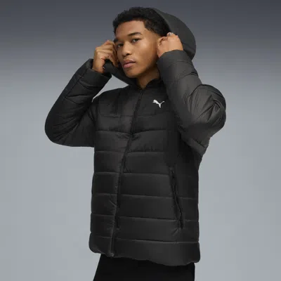 Puma Ess Hooded Padded Jacket Men In Black