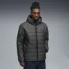 Puma Ess Hooded Padded Jacket Men In Gray