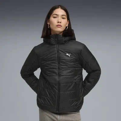 Puma Ess Hooded Padded Jacket Women In Black