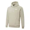 Puma Ess Logo Hoodie 'beige' In Neutral