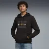Puma Ess Logo Lab Holiday Hoodie Men In Black