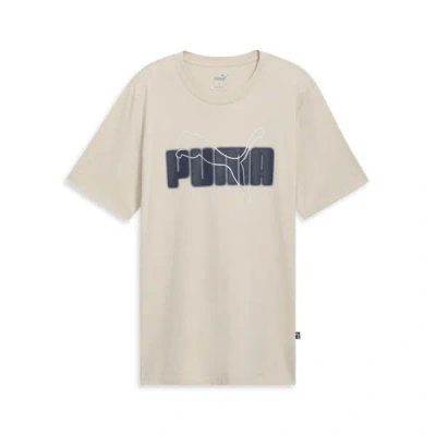 Puma Ess+ Logo Lab Holiday Men's T-shirt In Desert Dust