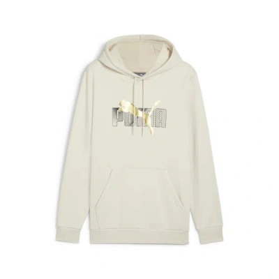 Puma Ess+ Logo Lab Men's Hoodie In Alpine Snow