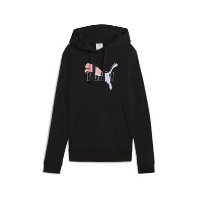 Puma Ess Logo Lab Hoodie Women In Black