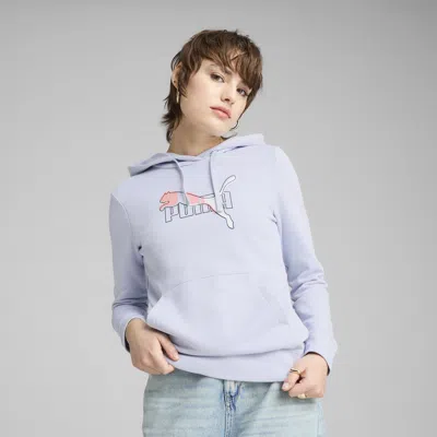 Puma Ess Logo Lab Hoodie Women In Blue