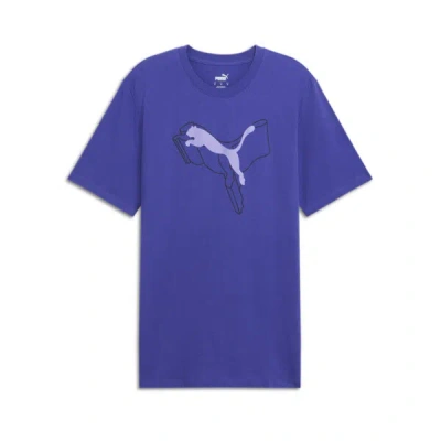 Puma Ess+ Logo Lab Men's T-shirt In Lapis Lazuli