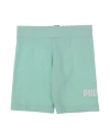 Puma Babies'  Ess Logo Short Tights G Toddler Girl Leggings Sage Green Size 6 Cotton, Elastane