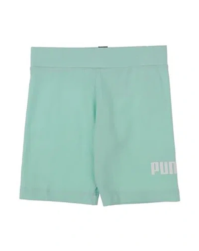 Puma Babies'  Ess Logo Short Tights G Toddler Girl Leggings Sage Green Size 6 Cotton, Elastane