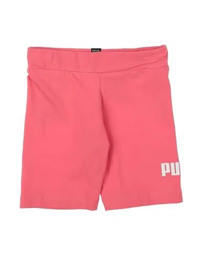 Puma Babies'  Ess Logo Short Tights G Toddler Girl Leggings Salmon Pink Size 6 Cotton, Elastane