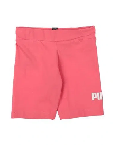 Puma Babies'  Ess Logo Short Tights G Toddler Girl Leggings Salmon Pink Size 5 Cotton, Elastane
