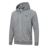 Puma Ess Logo Solid Color Hooded Jacket Gray