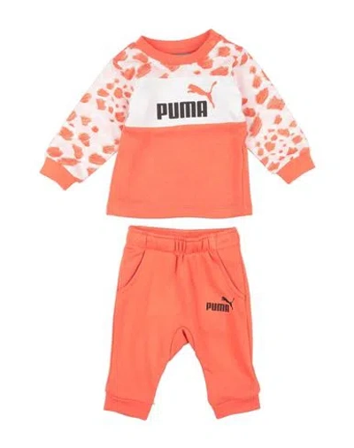 Puma Ess Mix Mtch Infants Jogger Tr Newborn Baby Set Orange Size 3 Cotton, Polyester, Elastane