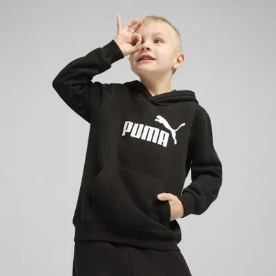 Puma Ess No. 1 Logo Fleece Hoodie Kids In Black