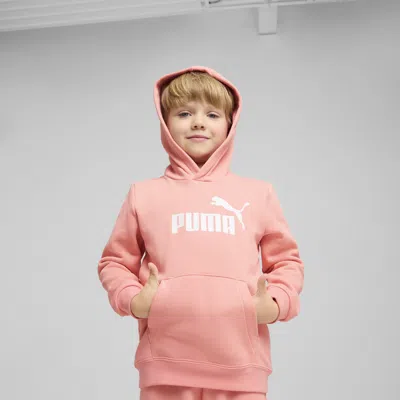 Puma Ess No. 1 Logo Fleece Hoodie Kids In Pink