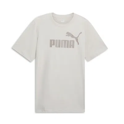 Puma Ess No. 1 Logo T-shirt In Beige