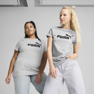 Puma Ess No. 1 Logo T-shirt Women In Gray