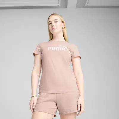 Puma Ess No. 1 Logo T-shirt Women In Pink