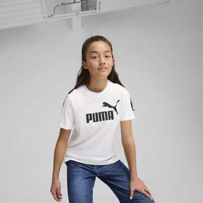Puma Kids' Ess No. 1 Logo T-shirt Youth In White
