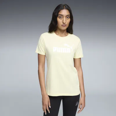 Puma Ess No. 1 Logo Women's T-shirt In Yellow