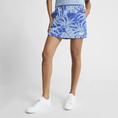 Puma Ess+ Palm Resort Women's Skirt In Zen Blue-aop
